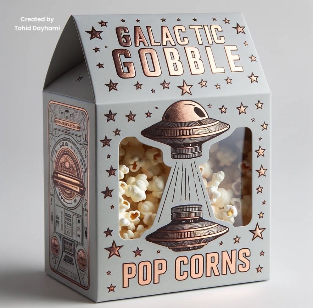Space Theme Popcorn Packaging
