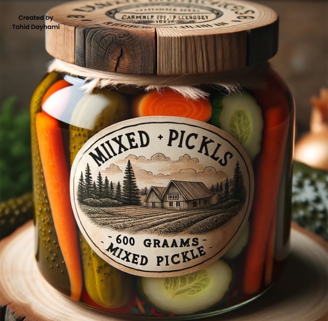 Rustic Mixed Pickle Packaging